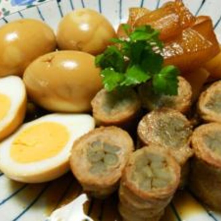 豚バラ巻いてごぼうの煮物